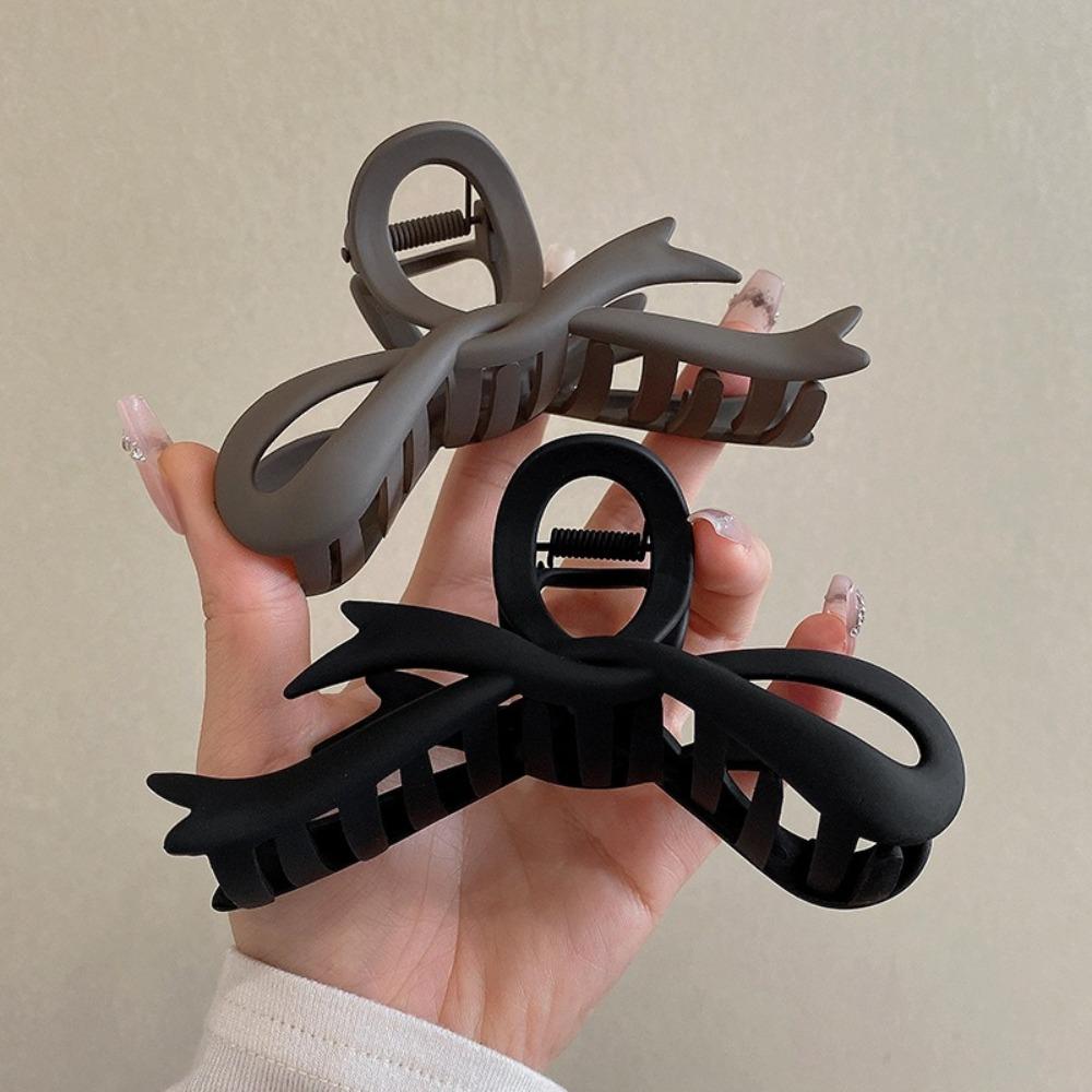 Matte Hair Clips Vintage Ribbon Bow Hair Claws Crab Headwear Hairpins Shark Ponytail for Women Hair Accessories Barrettes