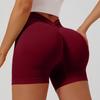 Women Seamless High Waist Yoga Shorts Tummy Control Workout Shorts Design Fitness Shorts for Gym Running Training