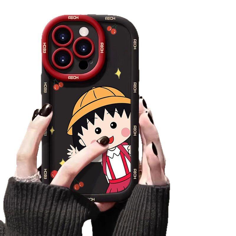 Applicable To Apple 11promax Cartoon Mobile Phone Case Silicone Puff Case New Xiaomi 11pro Cherry Balls