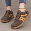 Spring Retro Women's Color-Block Training Shoes - Plus Size Lace-up Athletic Casuals