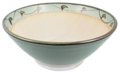 Mino-Keramik Katouen Ca. 25cm Celadon Arabeske Hergestellt in „Nach Größe“ 8-Zoll Mörser, Durchmesser, Design, Japan, 523-0013a