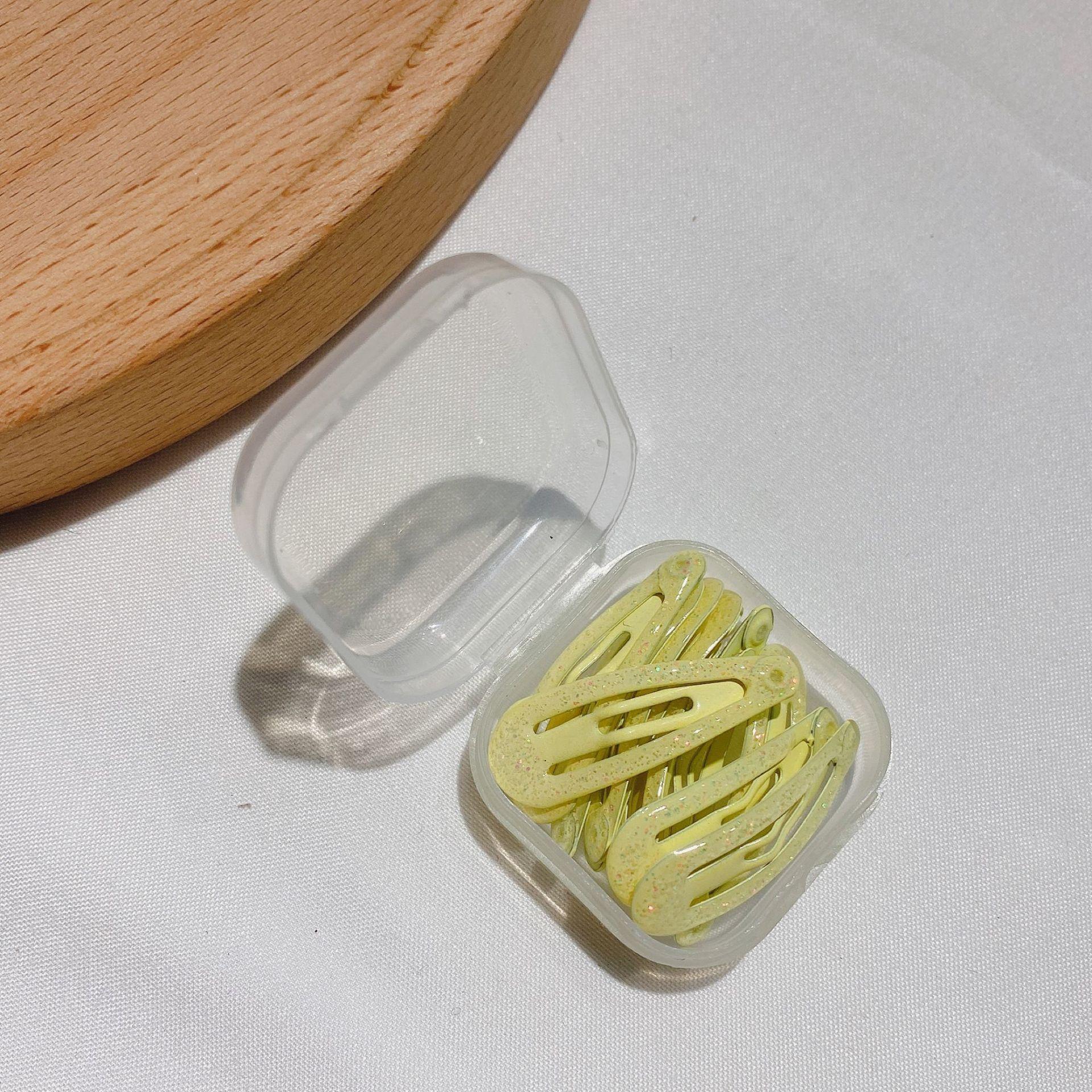 

Candy-colored Hair Clips for You 3cm Oil-dropping Soft Powder Small Edge Clips Baby BB Clips Basic Hair Clips Box Set