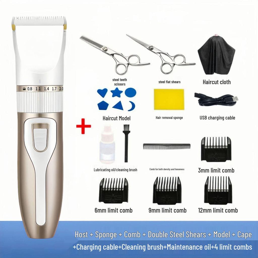 Rechargeable Silent Hair Clippers: Electric Clippers for Babies, Adults & Children