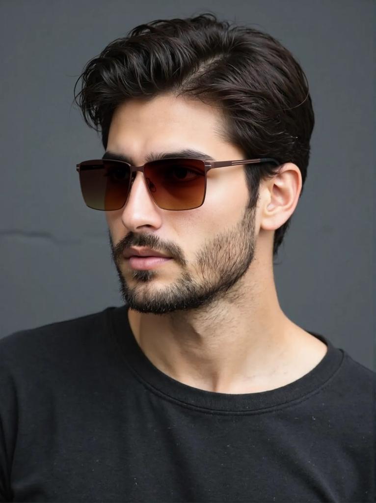 New Fashion Polarized Sunglasses For Men,Fashionable Square Style,Uv Protection,Suitable For Driving And Sun Protection 5138