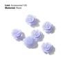 100Pcs/Set Nail Ornament Flower Shape Ice Penetration 3D Effect Resin Camellia Aurora White