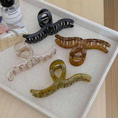 2024 High-End Jelly Wave Shark Hair Clip for Women – Elegant Large Back Headdress