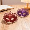 Breathable Half Face Role Play Mask Integrated Crowns And Sparkling Powder Effect For Themed Parties Cosplay Event