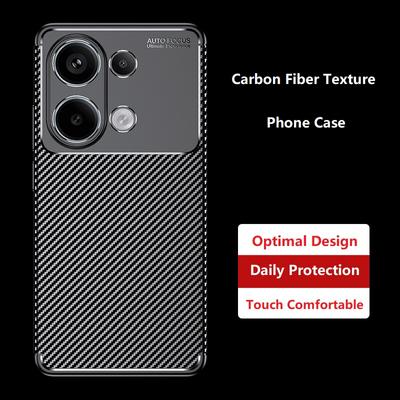Carbon Fiber Silicone Cover For Xiaomi Redmi 13C 12C Note 13 POCO X6 Pro Plus Samsung Galaxy A15 A25 A05S A14 S24 Ultra OnePlus 12 11 5G 4G Phone Case