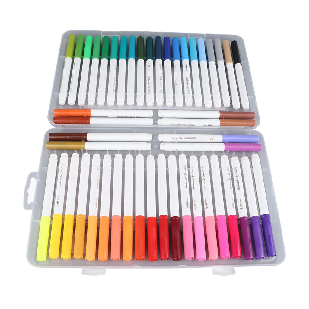 48 Colors Watercolor Pens Smoothly Writing Safe Washable Markers for Kids Student Painting