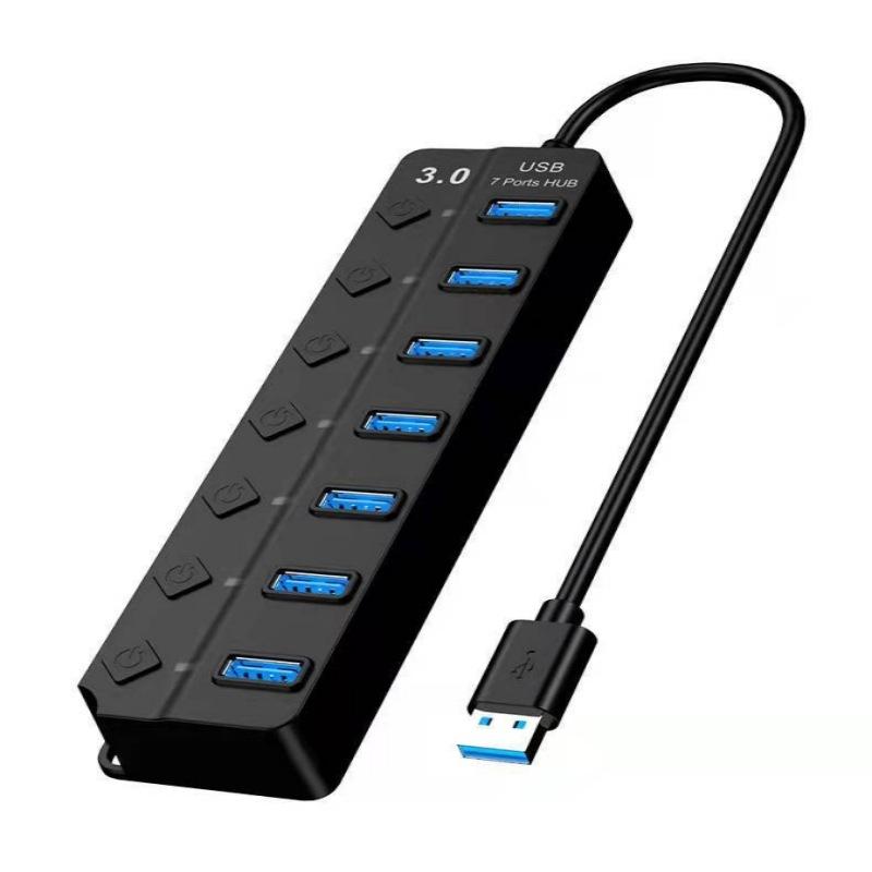 Usb3.0hub One Drags Seven-port Laptop Extender USB3.0 Hub High-speed Transmission CableUSB Computer Expander