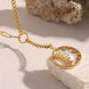 MamacitaSlay Unique 316L Stainless Steel Shell Sun Star Necklace Waterproof 18K Gold Plated Neck Jewelry Women's Elegant Gift
