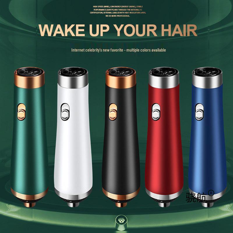 Negative Ion Hair Dryer Brush & Curling Iron for Straightening & Styling