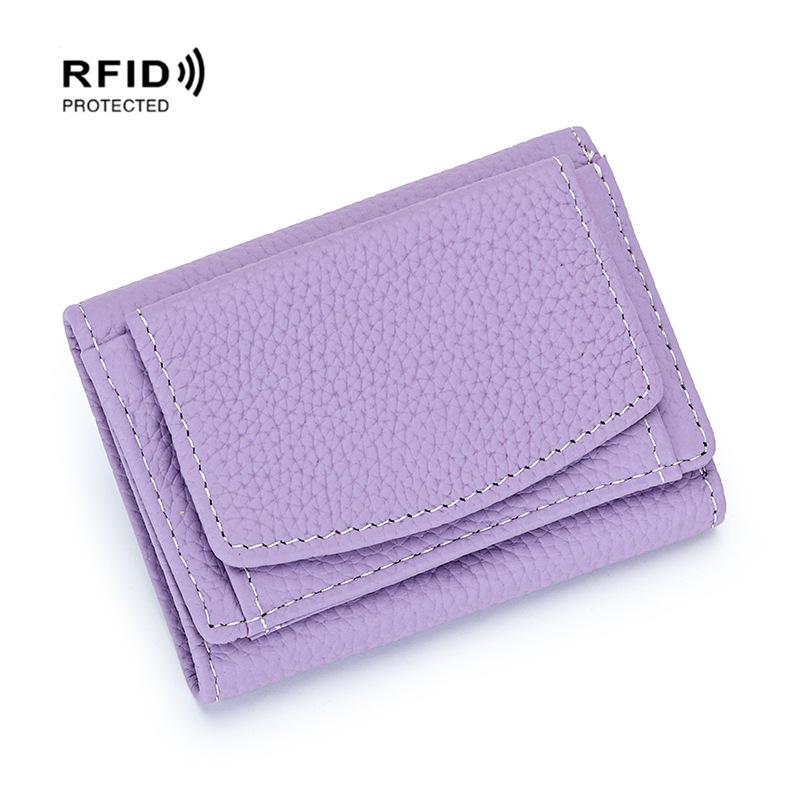 

Japanese-Korean Style Compact Tri-Fold Genuine Leather Wallet