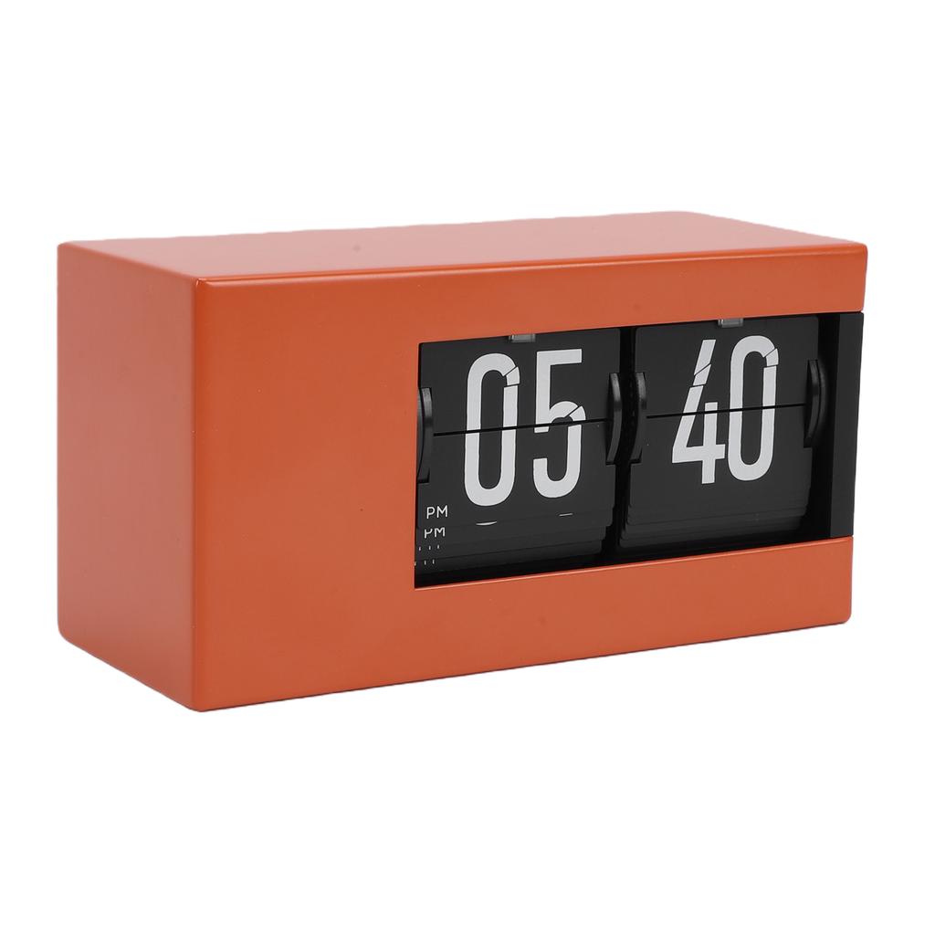 Kalender Klappuhr LED-Anzeige Automatisches Umblättern 12 Stunden AM PM Retro Ewiger Kalender Klappuhr