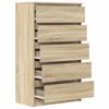 Commode Armoire de chambre - mango - chêne sonoma - 60x36x103 cm - Bois d'ingénierie M121