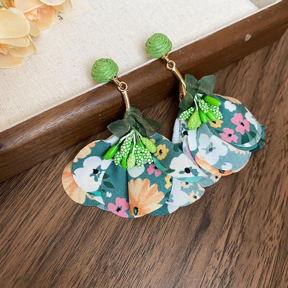 Tassel Beach Earrings Sweet Petals Stud Earrings Romantic Flower Dangle Earrings Gift