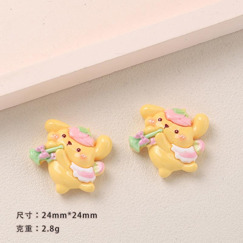 10 Pcs New Kawaii Cartoon Instrumental Animals Resin Flat Back Scrapbook Figurine Diy Bow Decor Accessories Crafts A56