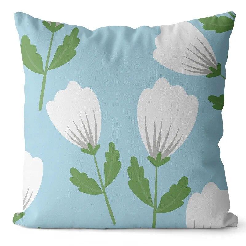 

Наволочка с цветочным принтом, простой тюльпан, роза, мягкий садовый стул, диван, домашний теплый 40x40cm