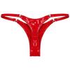 Plus Size PVC Latex Panties Women Sexy Wetlook PU Leather Thongs  G Strings For Pole Dance Nightclub Party Lingerie