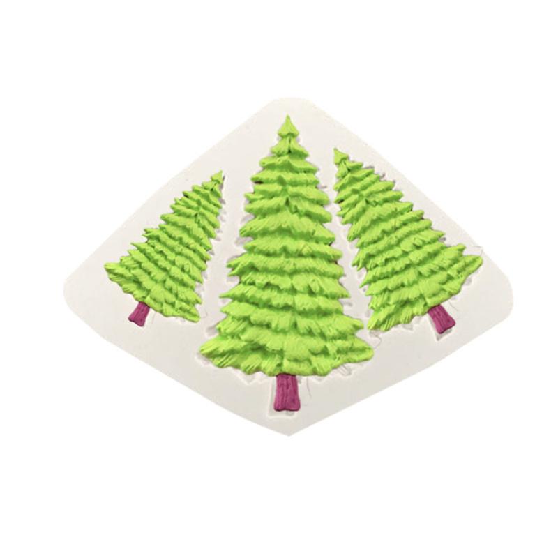 Silicone Fondant Mold Christmas Tree Shaped Diy Craft Sugar Chocolate Cake Decorating Tools