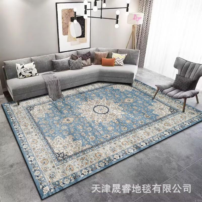 Modern Geometric Area Rug Living Room Bedroom Non-Slip Washable Soft Faux Wool Carpet Square