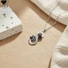 Knn-31 infinity symbol heart paw print necklace - women's cartoon jewelry with diamond accents