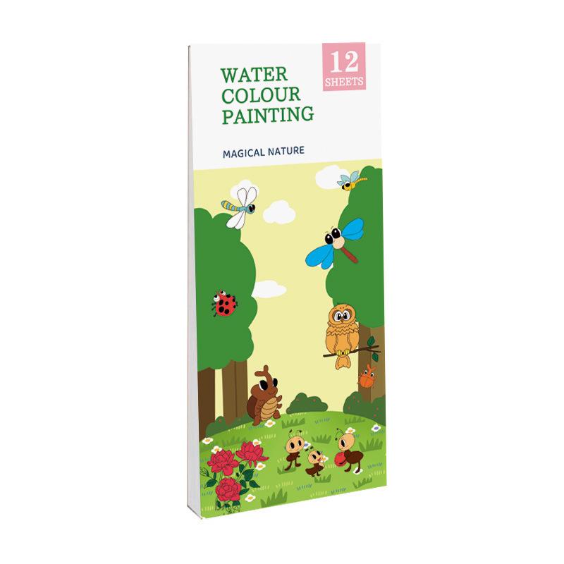 English Version Children s Watercolor Paint Book: Educational & Water-Activated Doodle Coloring Book