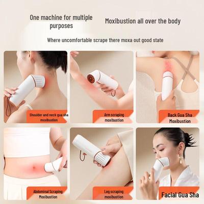 Aixiu Hall Red Bianstone Moxibustion and Gua Sha Scraper CN Plug (adapter Included)