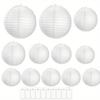 White Paper Lantern Set Round Folding Outdoor Wedding Decorative Hanging Lantern for Party Festive Lighting