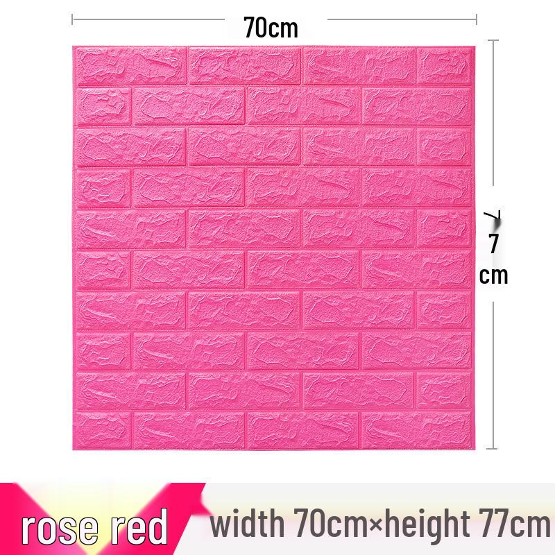 3D Foam Self-Adhesive Wall Stickers: Waterproof, Anti-Collision, Soft Pack Wallpaper for Bedroom Decoration