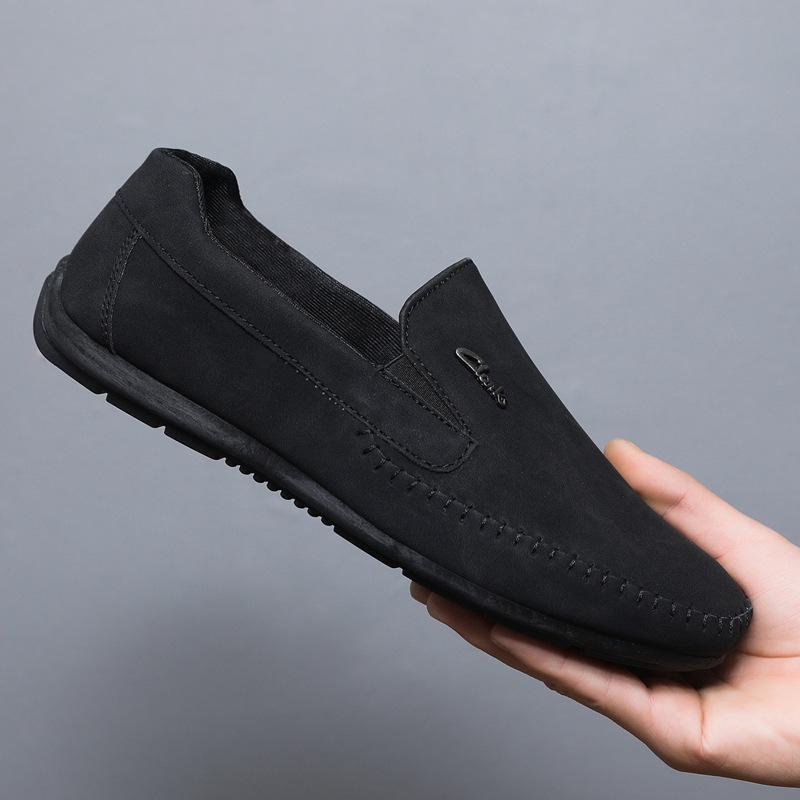 Einfache Work Casual Ein-Pedal Vielseitige Jungen Faulenzer Schuhe Herren Slipper Beanie Schuhe Herren Weiches Leder