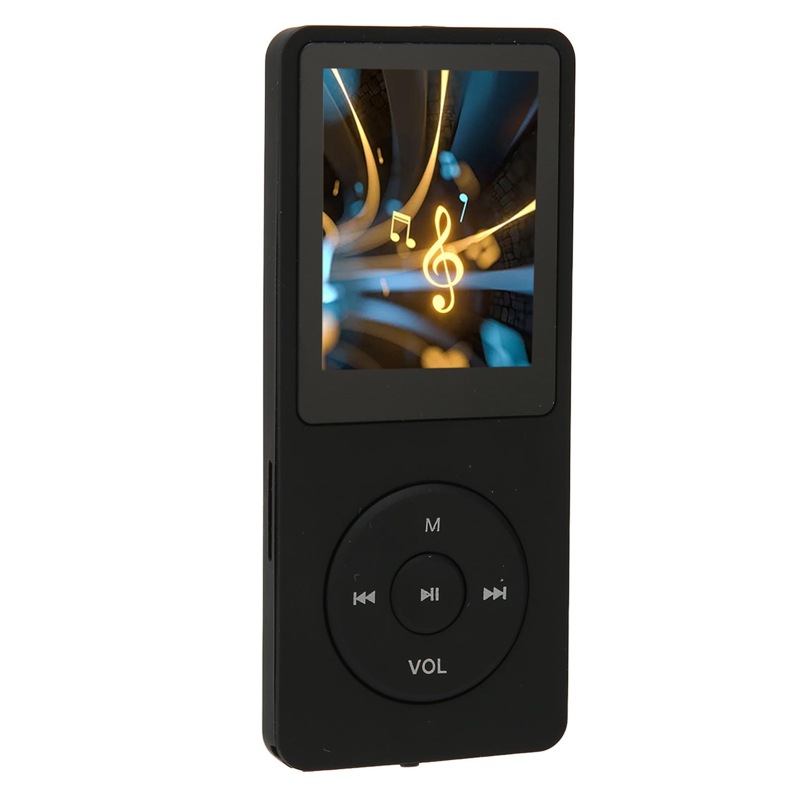 

MP3 MP4 Player 1.8in Screen 8GB Memory 64GB Expandable 30 Hours Playback Multi Function Sports Music Player чорний