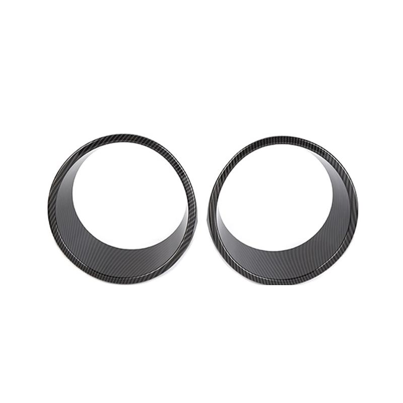 Car ABS Front Headlight Ring Lamp Decoration Cover Stickers For Jeep Wrangler JL JT Gladiator 2024 Up Car Accessories
