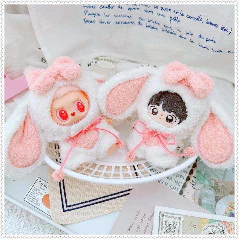 Mini Plush Doll's Animal Clothes Outfit Accessories Cute Capybara Elephant Duck Hoodie 17cm Labubu 10cm Idol Dolls DIY Clothing