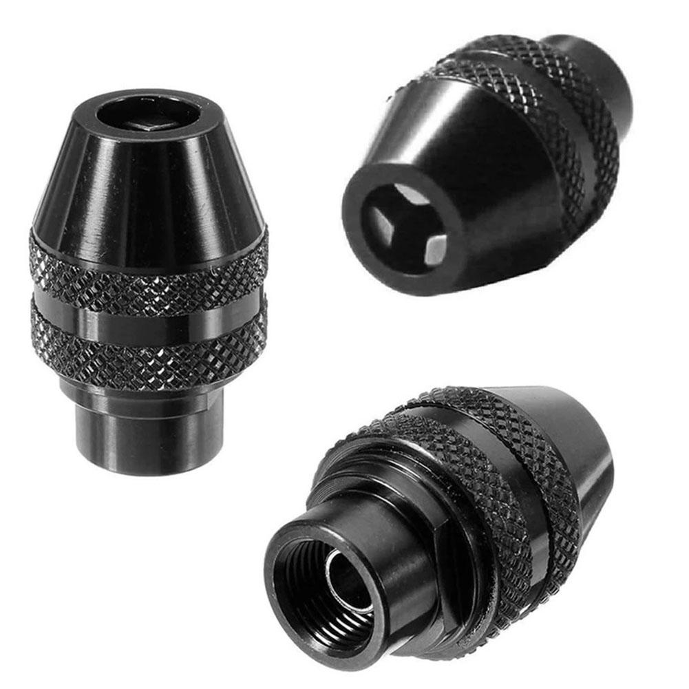 Easy And Quick Accessory Replacement With Keyless Drill Chuck For Rotary Tools