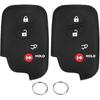 QBUC 2Pcs for Lexus GX460 RX350 Key Fob Cover, for Lexus IS250 IS350 GS450h ES350 CT200h LS460 LS600h LX570 RX450h Silicone Car Key Case Protector