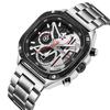 Men'S Watch Six-Pin Multi-Function Chronograph Luminous Calendar Steel Belt 2217