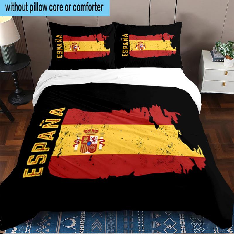 Spain Coat Of Arms 3PCS Bedding set,Ideal for1pc Duvet Cover And 2pcs Pillowcases Perfect for Christmas gift,Ideal for Bedroom, Dormitory