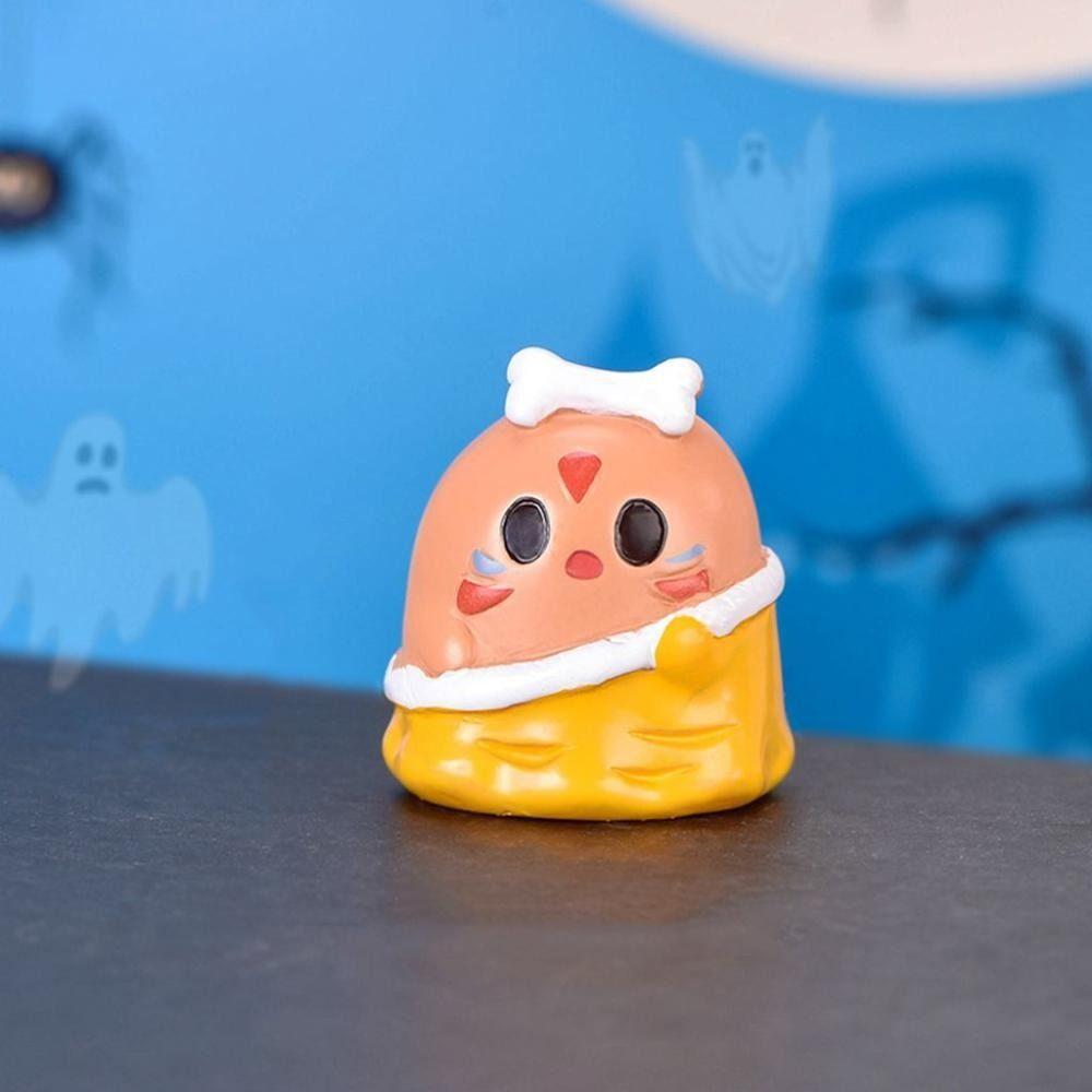 Resin Craft Halloween Figurine DIY Pumpkin Statue Halloween Small Ornament  Dollhouse Decor
