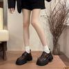 Muffin Platform Heightened Black British Style Small Leather Shoes Women's Shoes 2025 New Summer and Autumn Loafers Mary Jane Single Shoes