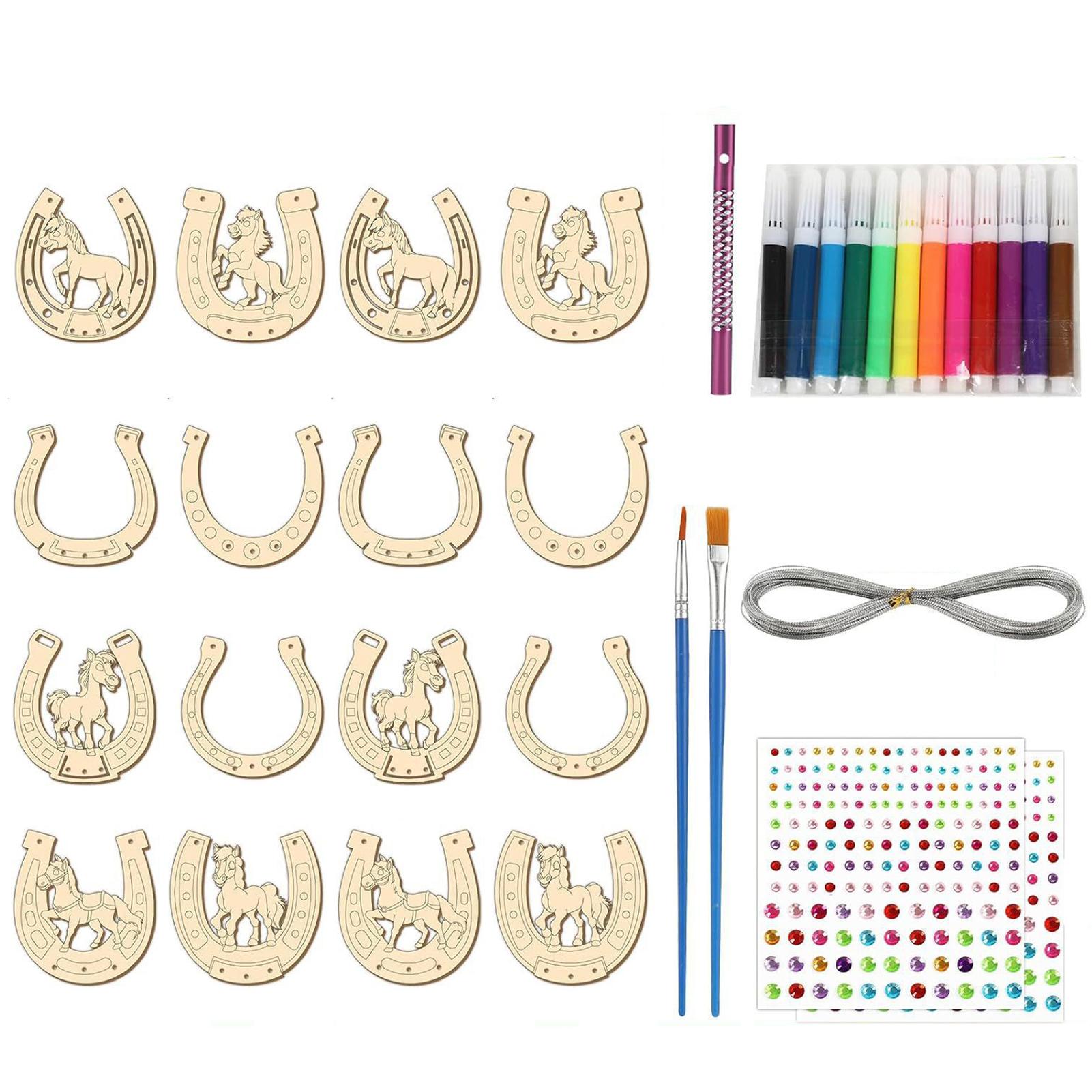 Деревянный музыкальный подвес своими руками Подкова-колокольчик Подкова-колокольчик для рисования граффити Набор для изготовления подковы-колокольчика Деревянный U-образный подвес для дня рождения