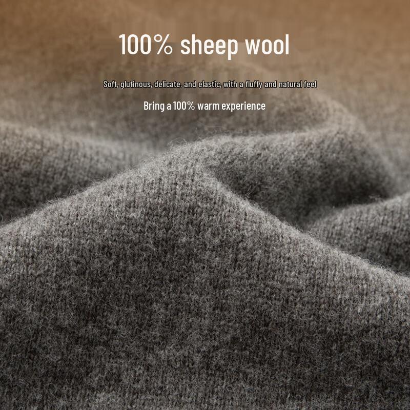 Men's 100% Merino Wool Heavyweight Knit Sweater