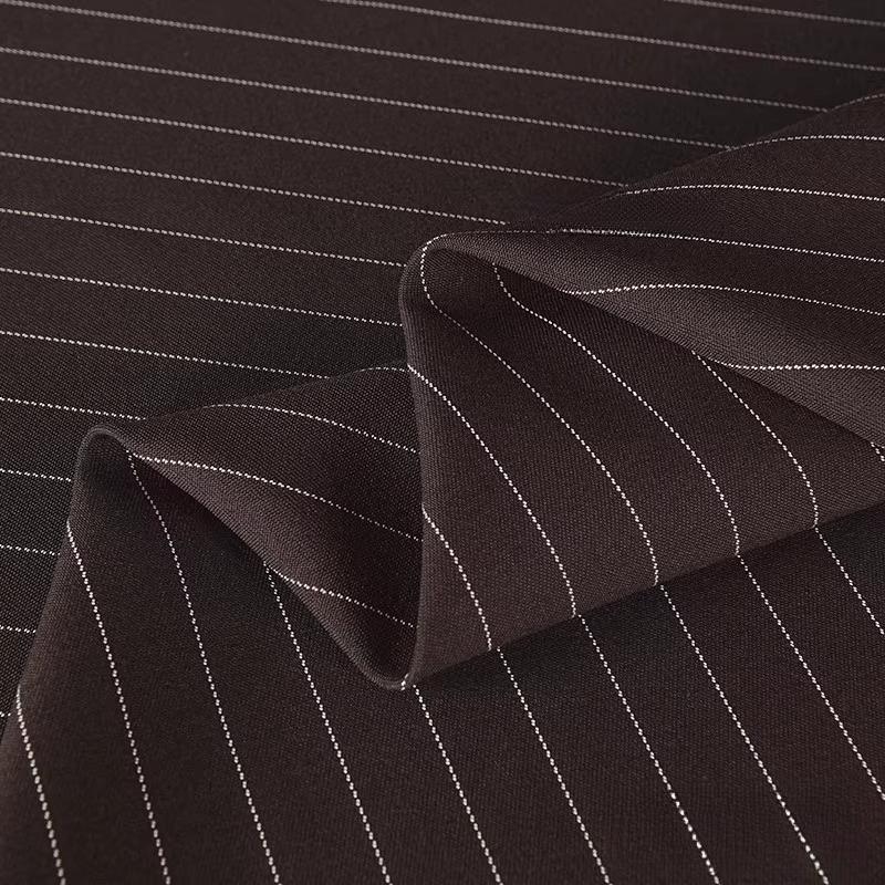 100/300/500cm Vertical Stripe Fabric Wrinkle Resistant Drapable Professional Suits Pant Dresses Office Apparel Textile Fabric