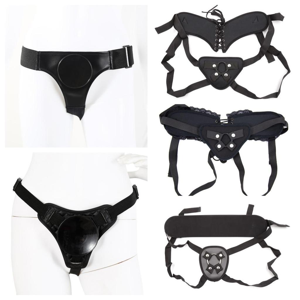 Lace Chastity Panties with Silicone Restraints & Neoprene SM Accessory for Adult Play