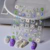 5D Butterfly & Lily of the Valley Nail Stickers - Mori Style Floral, Self-Adhesive