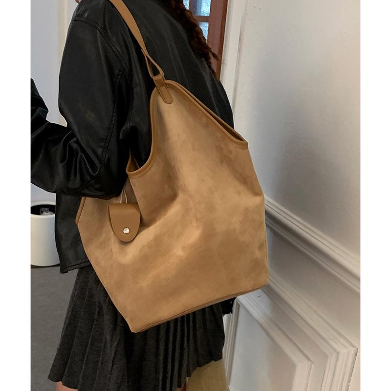 Sac cabas bandoulière grande capacité style rétro pour femme, collection automne/hiver 2025