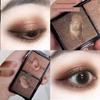 Earth Tone Lazy Duo Two-Color Eyeshadow Brown Ins Style Beginner Pearlescent Waterproof Daily Light Makeup