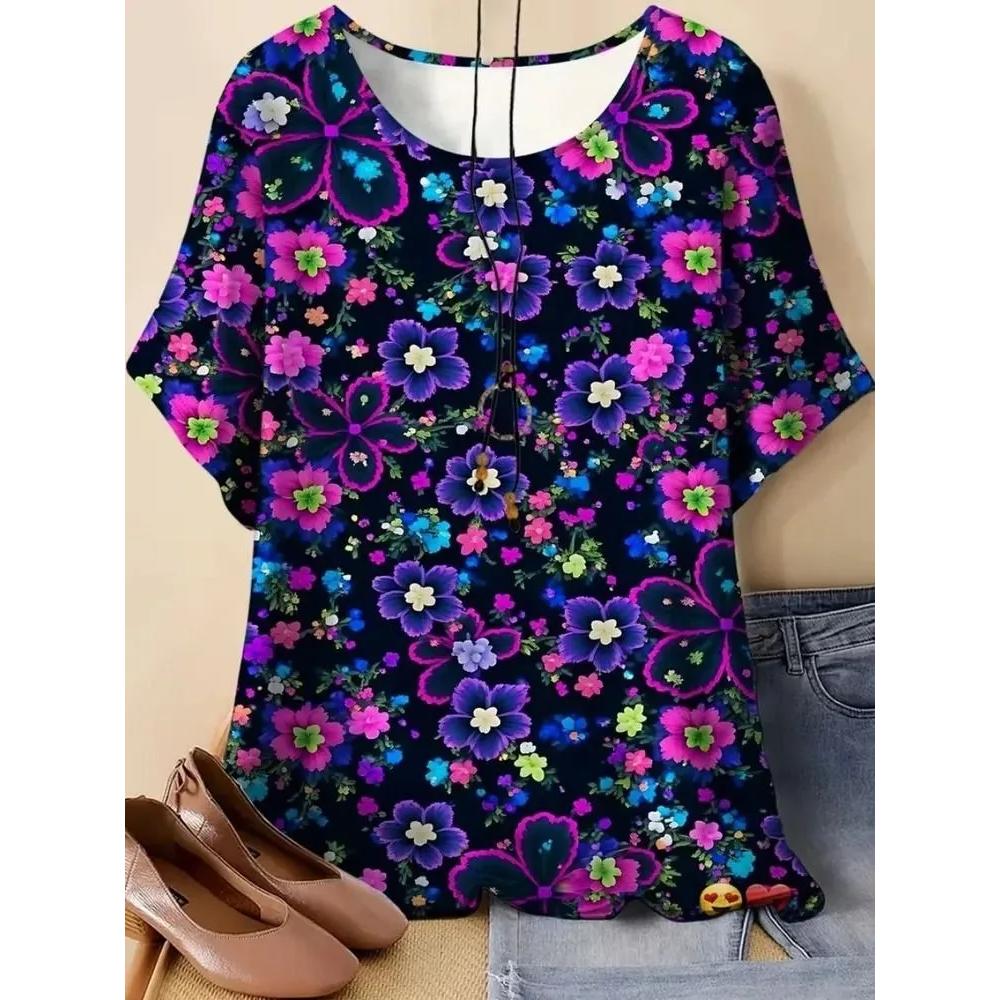 Casual Loose Crew Neck Women's Top Fashion Short Sleeves Comfortable Breathable T-Shirts Women’s
