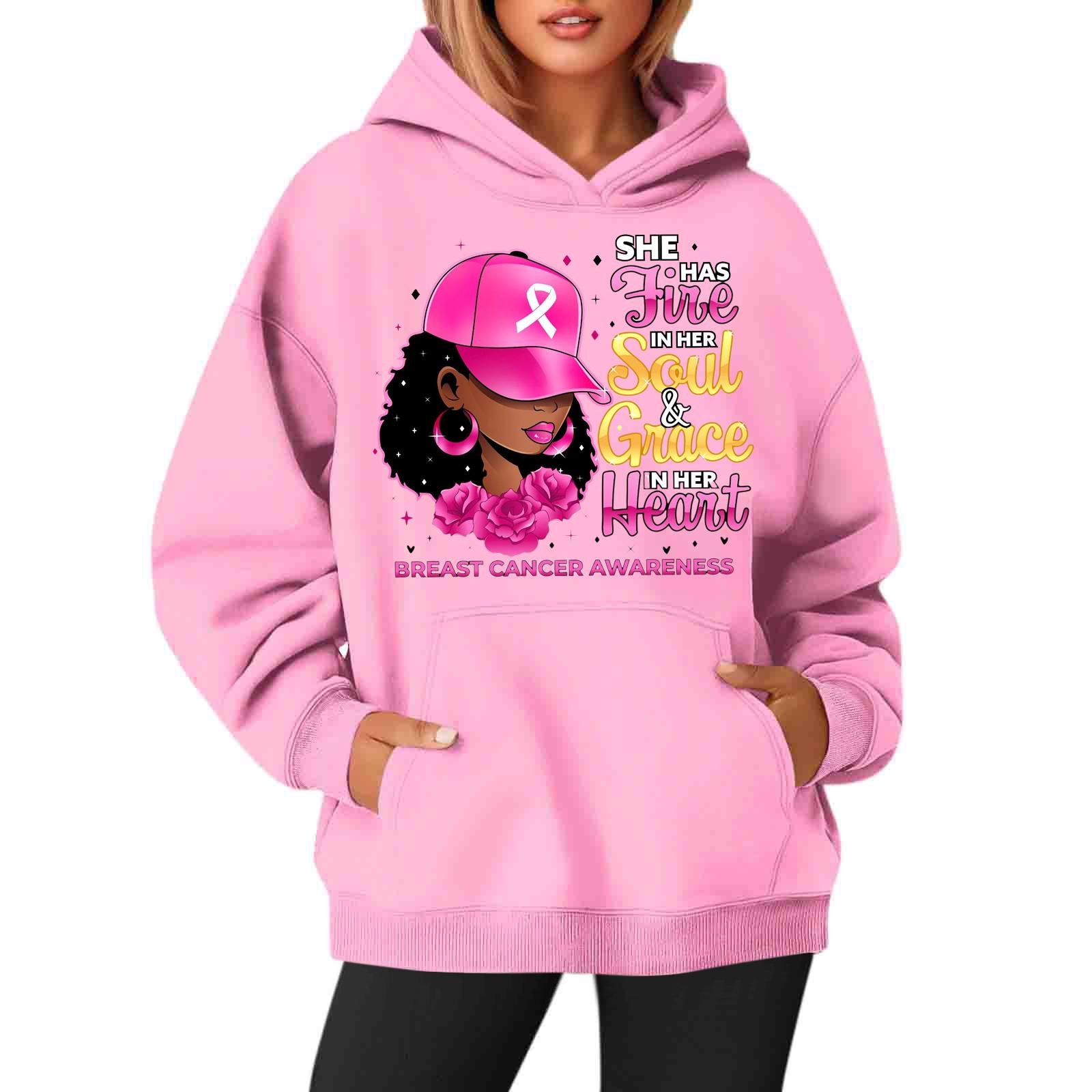 

Женский пуловер с круглым вырезом, длинными рукавами и принтом, худи XXXL розовый