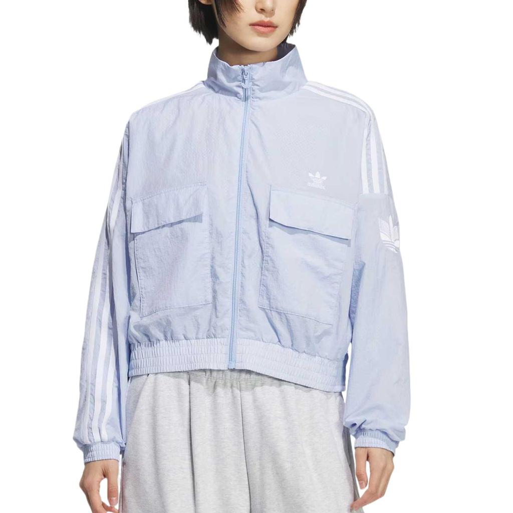 Adidas Originals Cropped Track Top Soft Lightweight Versatile Daily Sports Outerwear Jacket Women KG8514